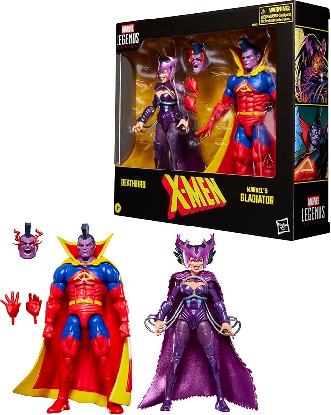 Marvel Legends Series X-Men Deathbird & Marvel’s Gladiator Two-Pack, 2 Comics-Inspired Collectible 6-Inch Scale Action Figures