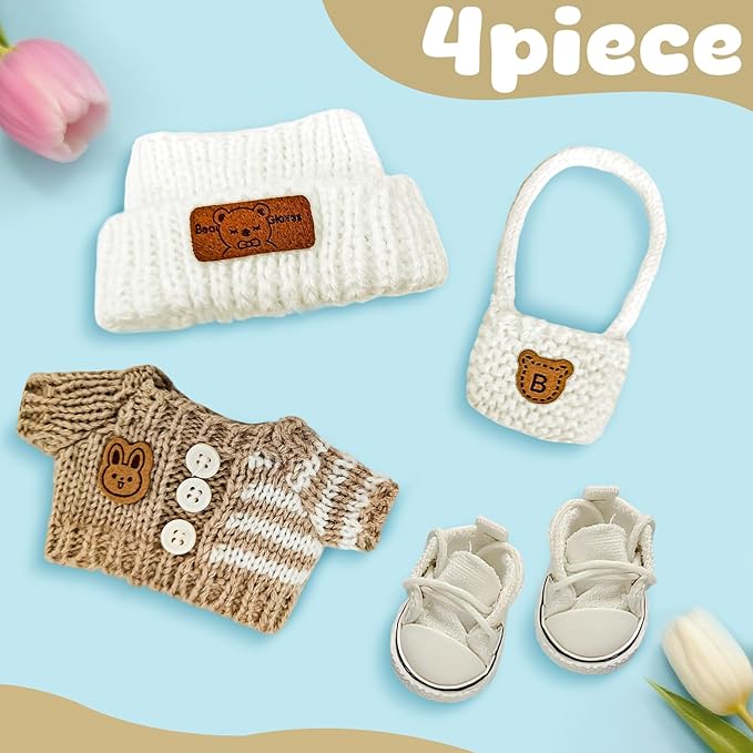 Cute Doll Clothes Outfit Blind Mystery Box Accessories Ropa Case Plush Toy Stuff Cart Seat Chair Glasses Hat Shoes Bed Blanket Car Dress Overalls Hoodie Pajamas Khaki