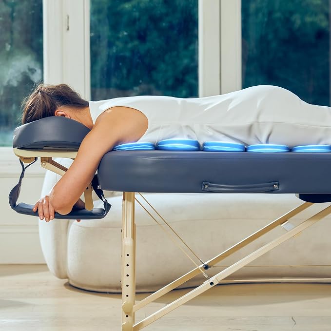Concord 30” Portable Massage Table Airwave Full Body Stretching with Airbags 3D Lumbar Traction for Professional & Home Use Chiropractic Bed Royal Blue