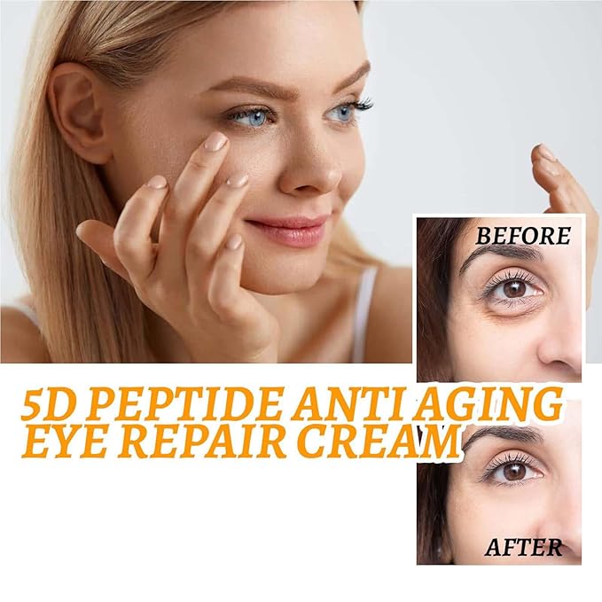Beauty Crema De Ojos Con Péptidos 5D, Crema De Ojos Con Peptido 5D, Peptide Eye Cream, Eye Cream Anti Aging, For Dark Circles And Puffiness, Skin Under Eyes Moisturize (2PC)