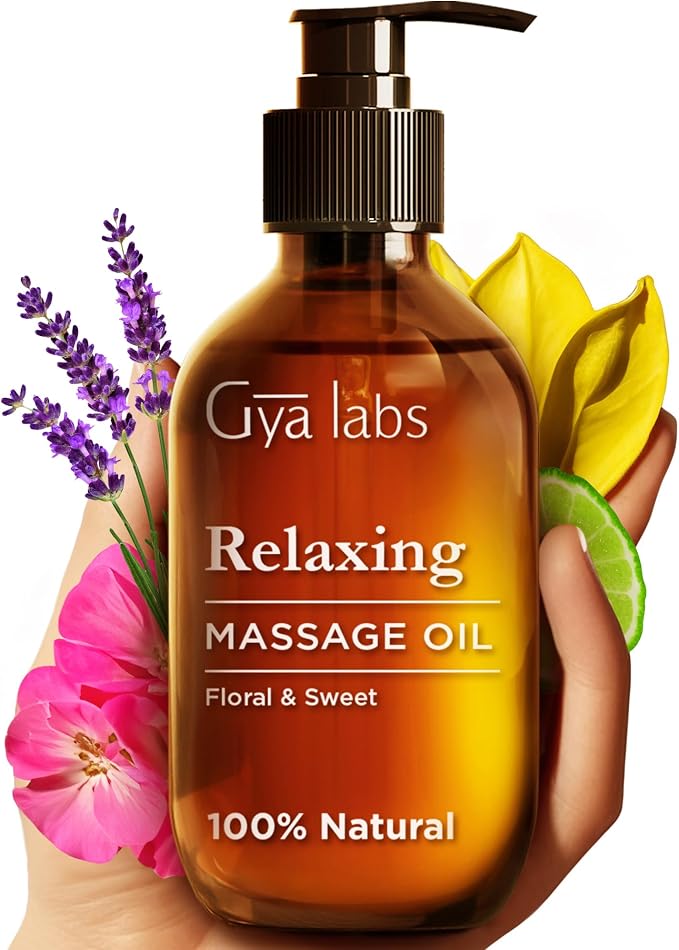 Calming Oil for Body & Relaxing Massage Oil for Muscle Set - Aromatherapy Grade Essential Oils Set - 2x200ml - Gya Labs