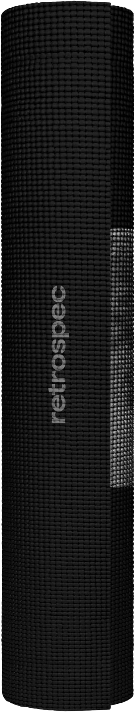 Retrospec Pismo Yoga Mat w/Nylon Strap for Men & Women - Non Slip Exercise Mat for Yoga, Pilates, Stretching, Floor & Fitness Workouts, .5mm Thick, Easy to Clean