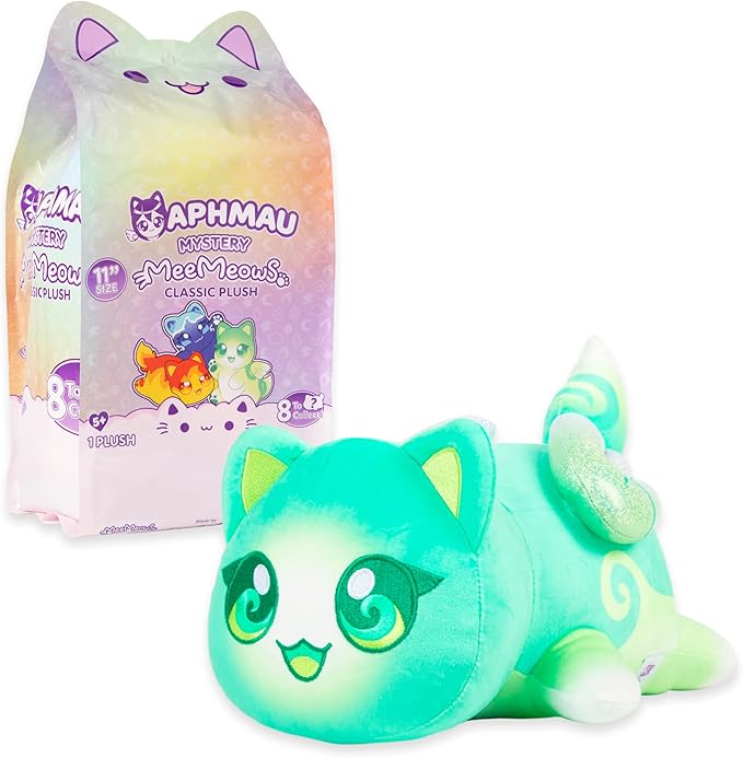 Aphmau MeeMeows 11” Classic Mystery Plush, Elemental, YouTube Minecraft Gaming Channel, Plush Mystery Box, Blind Box, 1 of 8 Possible Elemental MeeMeows, Official Merch