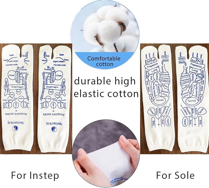 Reflexology Socks Set Reflexology Socks with Acupoint Massage Tool,Foot Relief and Acupressure Reflexology Foot Massage Socks (Women)