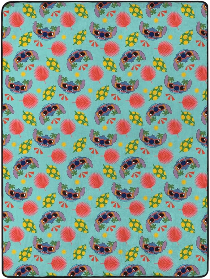 Disney Stitch Kaua'i Hawaii Double Sided Silk Touch Throw Blanket 50" x 70"