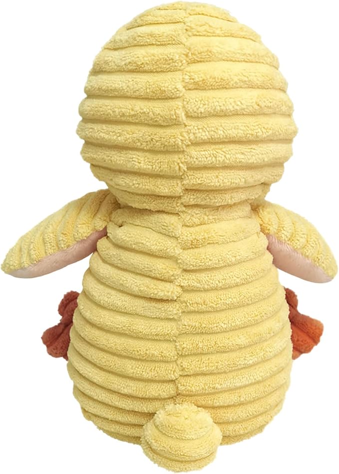 Corduroy Duck Plush Stuffed Animal, Cute Furry Yellow Duck Toy, Soft Cuddly Plushie Hugger Toy for Boys Girls, Gifts for Kids or Girlfriend, 12 Inches