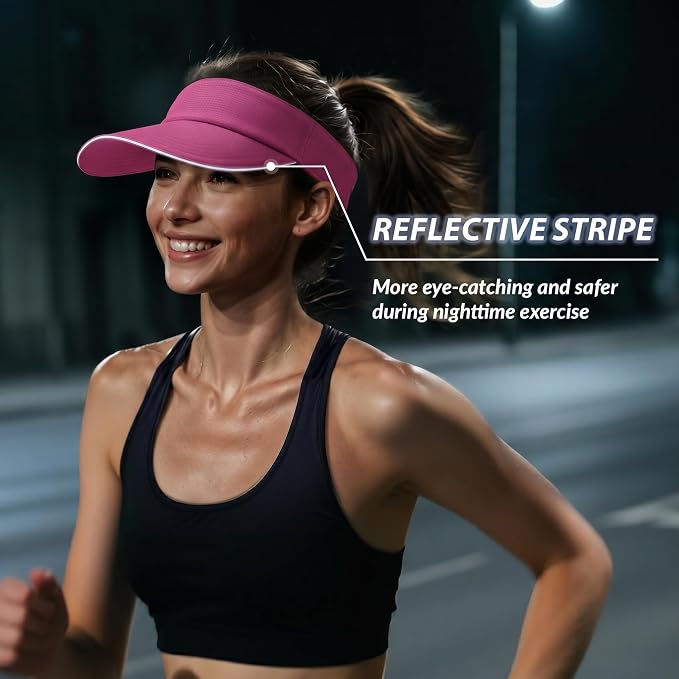 Sukeen Women's Adjustable Fit Runners Lightweight Comfort Performance Visor, Sports Sun Visor One Size Fits Most
