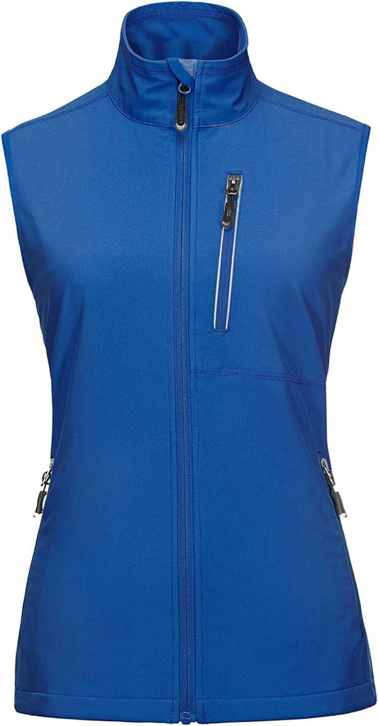 33,000ft Women's Lightweight Running Vest Outerwear with Pockets, Windproof Sleeveless Jacket for Golf Hiking Travel