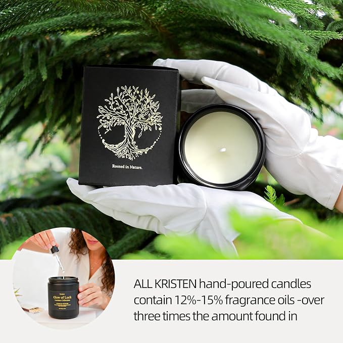 Luxury Candle Gift for Men – Cedarwood & Vetiver Soy Candle, Handcrafted Black Jar, 7.05oz, 42-Hour Burn, Premium Masculine Fragrance for Home Décor