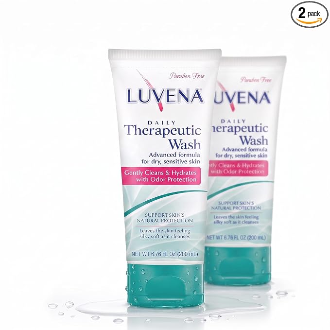 LUVENA Feminine Wash pH Balanced Sweet Pea Intimate Cleanser 6.76 oz 2 Pack | Gently scented formula with vitamin E helps moisturize and resist odor, water based and paraben free for everyday use