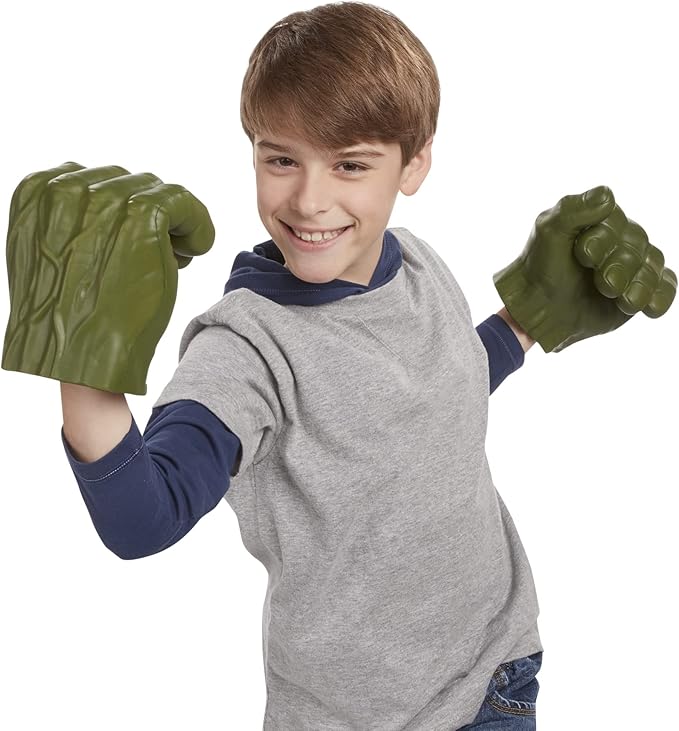 Marvel Avengers Hulk Roleplay Toy, Includes 2 Gamma Grip Fists, Design Inspired by Marvel Comics, for Kids Ages 4 and Up (Amazon Exclusive)