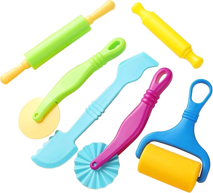 6-Piece Kids’ Dough Tool Set – Colorful, Child-Safe Modeling Clay Accessories for Small Hands