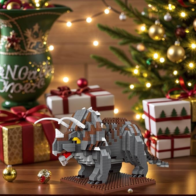 Dinosaur Micro Mini Building Block Sets for Adults, No Compatible with Lego, Building Toys for Home & Office Decor, MOC 3D Creative Model Gifts for Christmas