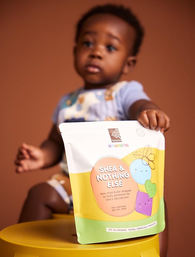 Littles Shea & Nothing Else – 100% Natural Pure Whipped African Shea Butter from Ghana for Babies and Kids Face, Body & Hair 300g