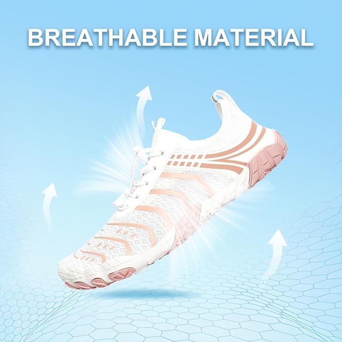 Barefoot Shoes for Women & Men, Grounded Walking Hiking Barefoot Shoes, Wide Toe Box Non-Slip Water Athletic Footwear, Comfortable Vitality Barefoot Footwear, Trail Running Sneakers Unisex