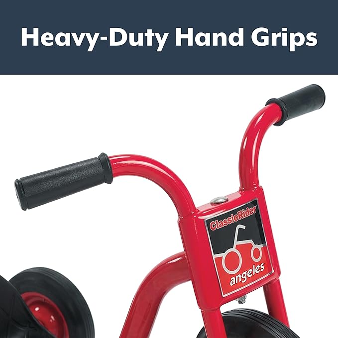 Angeles Kids Tricycle, Toddler Tricycle with Solid Airless Rubber Tires, Kids Bike for Preschools and Daycare, Ages 4+, ClassicRider 5" Tall Seat