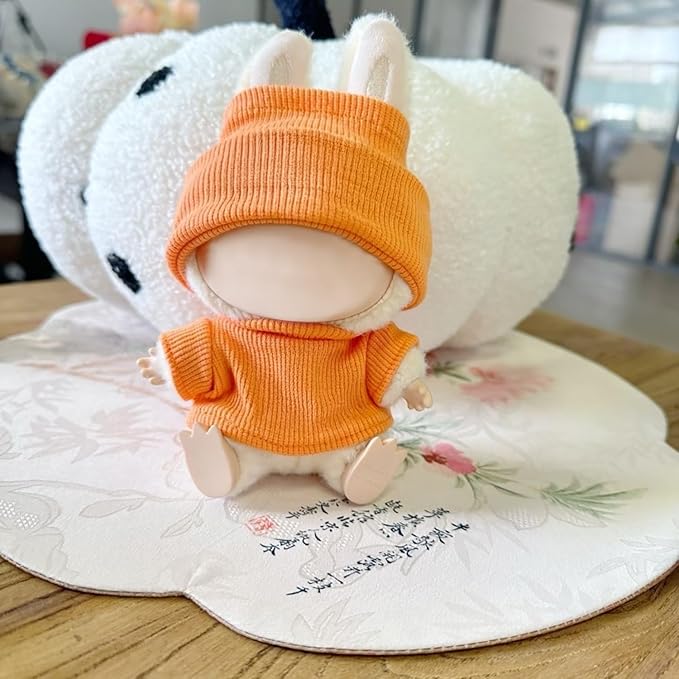 Clothes Fit for 17CM Doll, Fashion Doll Clothes Outfit Set Cute Theme Designer Toys Dress Accessories for Collector Fans Display (H Orange Set)