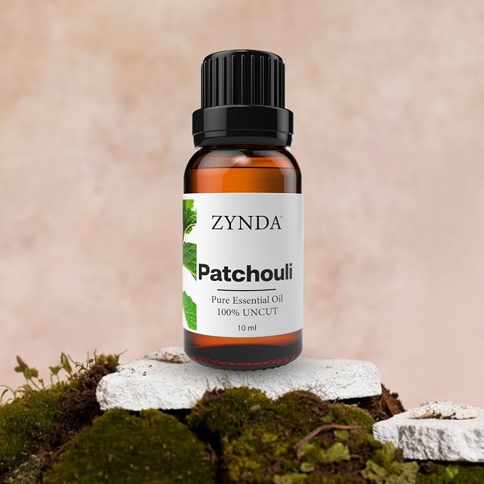 Patchouli Essential Oil – 100% Pure & Natural Patchouli Oil for Skin, Body & Diffuser | Lab Tested Organic Aroma for Relaxation, Perfume & Aromatherapy Use – 10ml