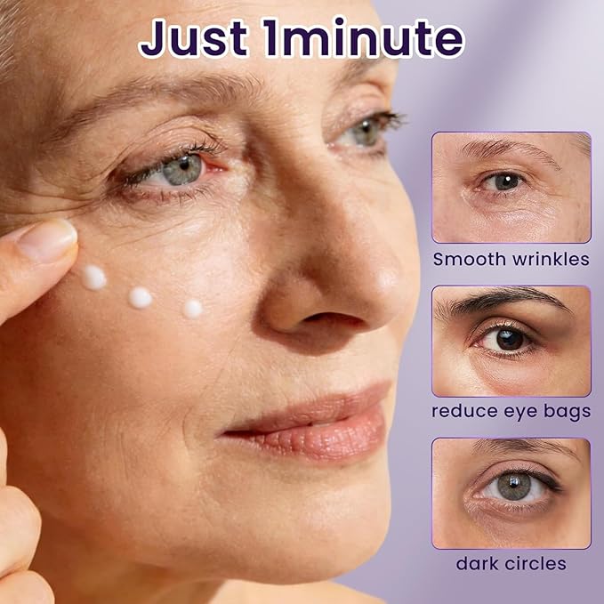 Instant Eye & Face Lift Cream - Rapid Under Eye Bags & Wrinkles Treatment, Dark Circles and Puffiness Remover for Women & Men, Temporary Firming & Tightening Face Cream - Wrinkle Filler 1oz