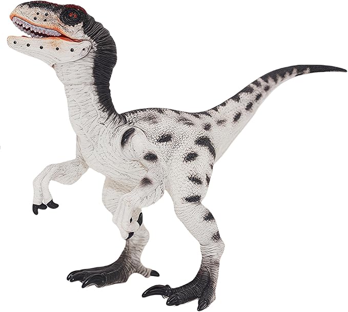 Gemini&Genius Spinosaurus Velociraptor Dinosaur Action Figure Toys Set, Large and Realistic Dinosaur Toy Set with Moveable Jaw and Hands, Dino Toy Figures, Collections, Plays, Displays for Kids