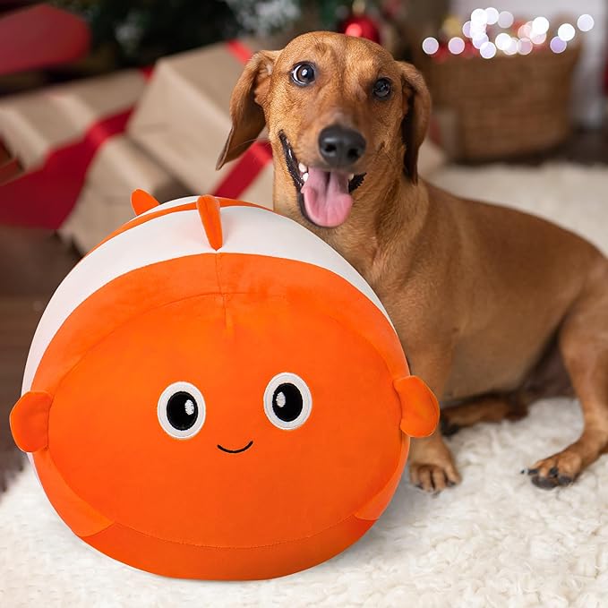 Wepop 20in Clown Fish Stuffed Animal, Big Clown Fish Plush, Cuddle Stuffed Plushies Pillows Gifts for Kids Adults Boys and Girls