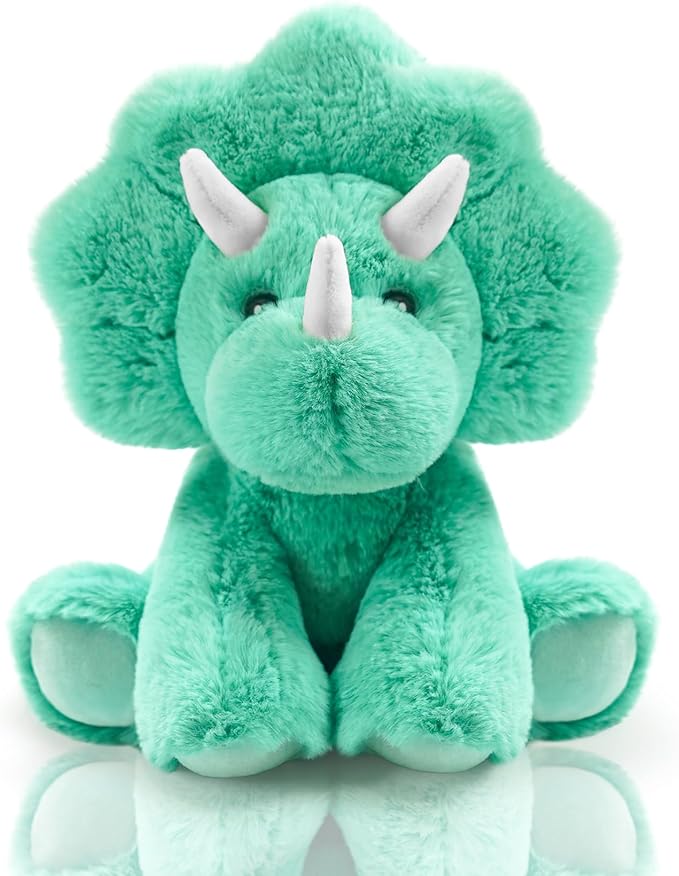 Triceratops Stuffed Animal Toys, 8.5 Inch Soft and Cuddly Triceratops Plush Animals Toy, Cute and Realistic Stuffed Animals Gifts for Boys and Girls Soft Toy for Kids