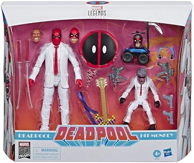 Marvel Comics 80th Anniversary Legends Series 6"-Scale Vintage Comic-Inspired Deadpool & Hit-Monkey Collectible Action Figure 2 Pack