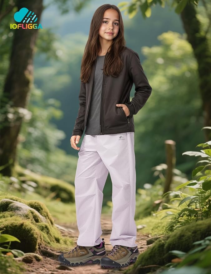 Kids Cargo Pants Waterproof Boys Hiking Outdoor Camping Pants Quick Dry UPF 50+ Toddler Youth Uniform Pants