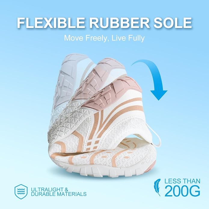 Barefoot Shoes for Women & Men, Grounded Walking Hiking Barefoot Shoes, Wide Toe Box Non-Slip Water Athletic Footwear, Comfortable Vitality Barefoot Footwear, Trail Running Sneakers Unisex
