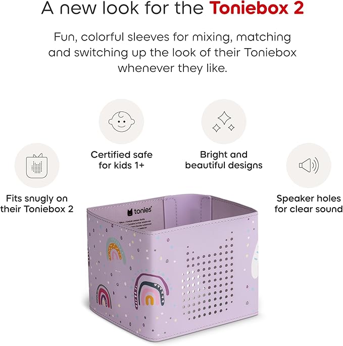 Tonies Sleeve - Decorative Wrap for Toniebox 2 - Rainbow