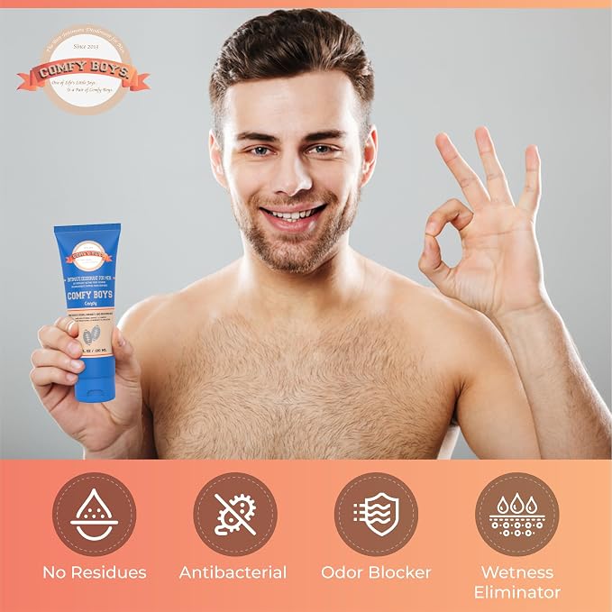 Chocolate Men's Premium Ball Deodorant: Anti-Chafing Sweat Defense, Odor Control, Aluminum-Free Mens Deodorant for Men's Private Parts (Chocolate, 4 oz)