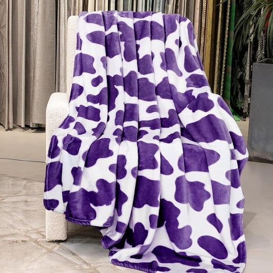 Purple Throw Blanket for Bed, Lavender Soft Fleece Blanket for Women, Girls, Teens | Lightweight Bedding & Couch Accessories, Purple Gifts for Birthday, Holidays 50"x60"