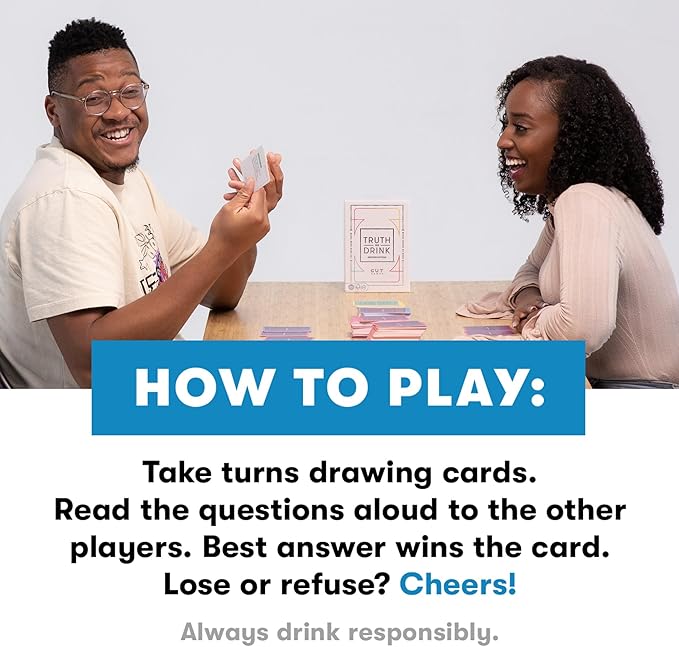Truth or Drink Party Game by Cut I As Seen on TikTok, YouTube, and Snapchat | 410 Hilarious Questions | Ages 21+ | 2+ Players I Fun Games for Adults