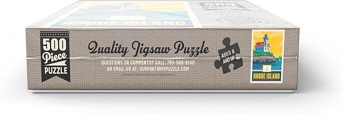 MyPuzzle Rhode Island: The Ocean State - Premium 500 Piece Jigsaw Puzzle for Adults