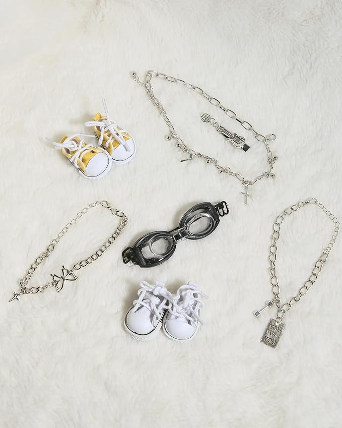 Doll Clothes for 17cm Dolls Fashion Accessories for Dress Up No Doll White