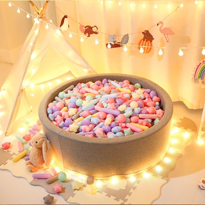STARBOLO Ball Pit Balls for Toddlers - Macaron Ball Pit Balls Crush Proof Plastic Toy Balls for Toddlers Ball Pits, Baby Pool Water Toys,Ball Pit Play Tent,100pcs(Macaron)