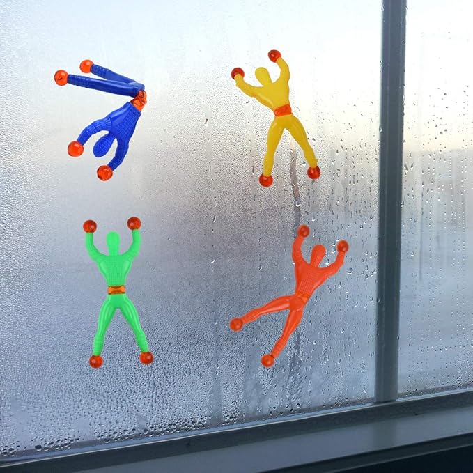 40 Pcs Window Crawler Men, Multicolored Sticky Action Figure Rolling Men Wall Climbers Toys for Party Favor (Random Color)