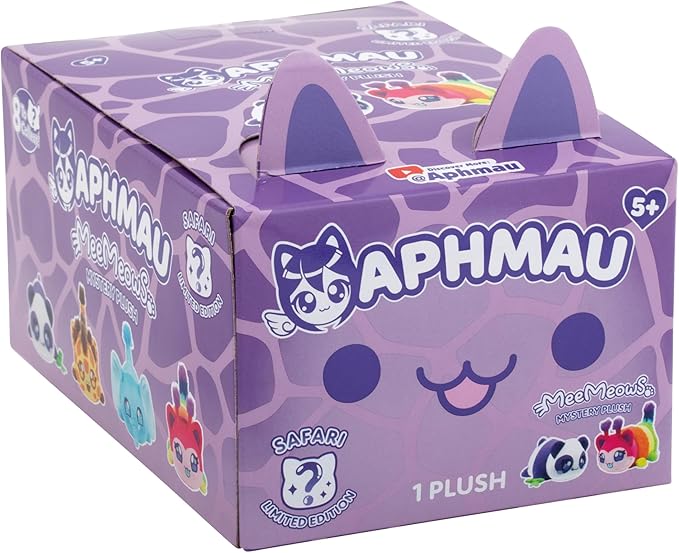 Aphmau 6” MeeMeow Mystery Plush – Series 1 Safari - 2 Pack; YouTube Gaming Channel, Blind Box, 2 of 8 Possible Safari MeeMeows, Official Merch