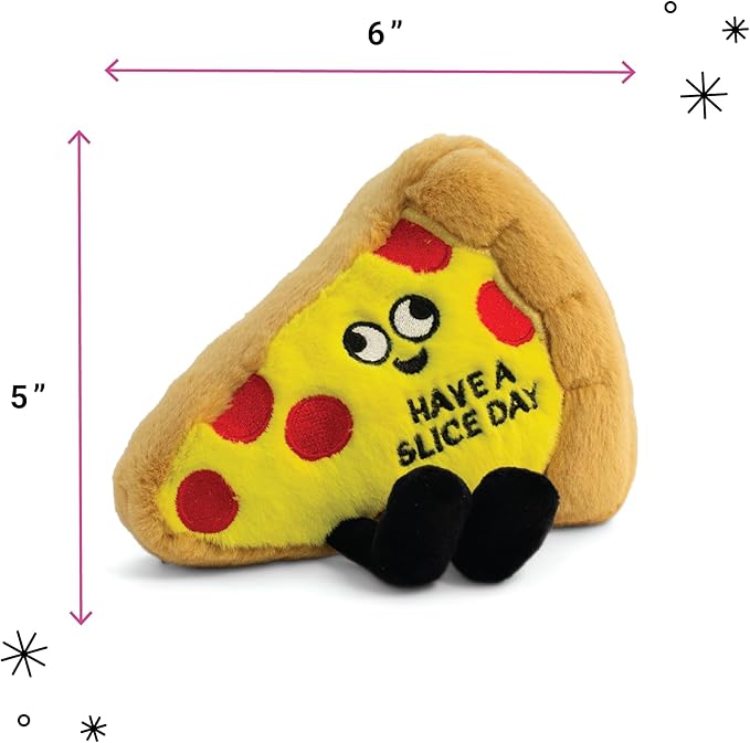 Pizza Plushie - Have A Slice Day Punny Pizza Plush, Cute Food Plushie Gift for Kids