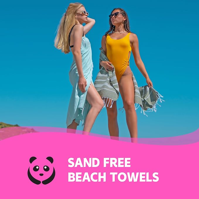 HAVLULAND Turkish Beach Towel Oversized 40"x 72" 100% Turkish Cotton, Sand Free, Extra Large, Super Soft, Quick Dry, Compact, Lightweight for Travel & Camping - Red