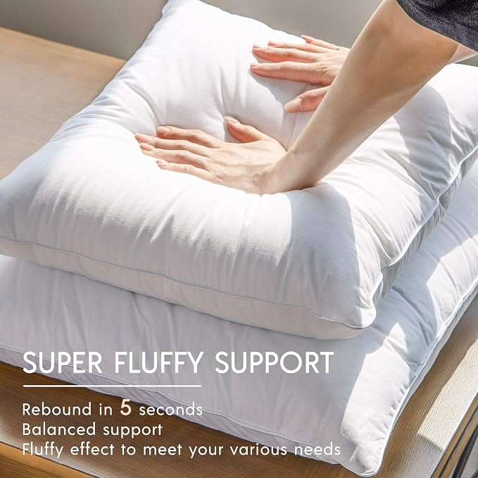 Phantoscope Throw Pillow Insert with 100% Cotton Cover, 12x20 Inch, 1 Pack | Soft Supportive Throw Pillows for Couch Bed, Hypoallergenic Breathable Pillows Inerts, Lumbar Decorative Cushion Sham Stuffer
