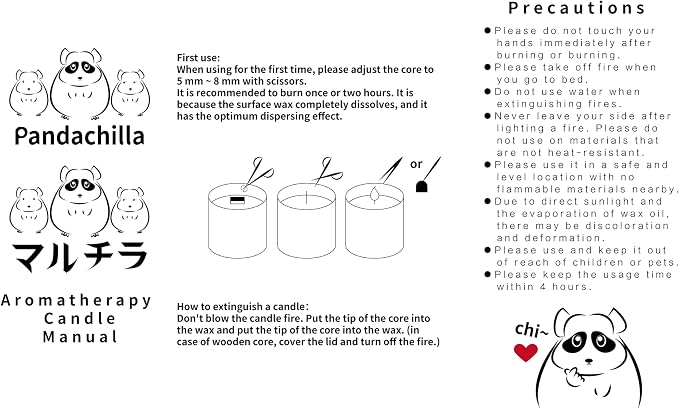 Pandachilla Handmade Cute Dessert Series Cream Flavor Soy Wax Candle Soft Smell 7.58ounces Burn time 40h (Vanilla Cheese Nuts)