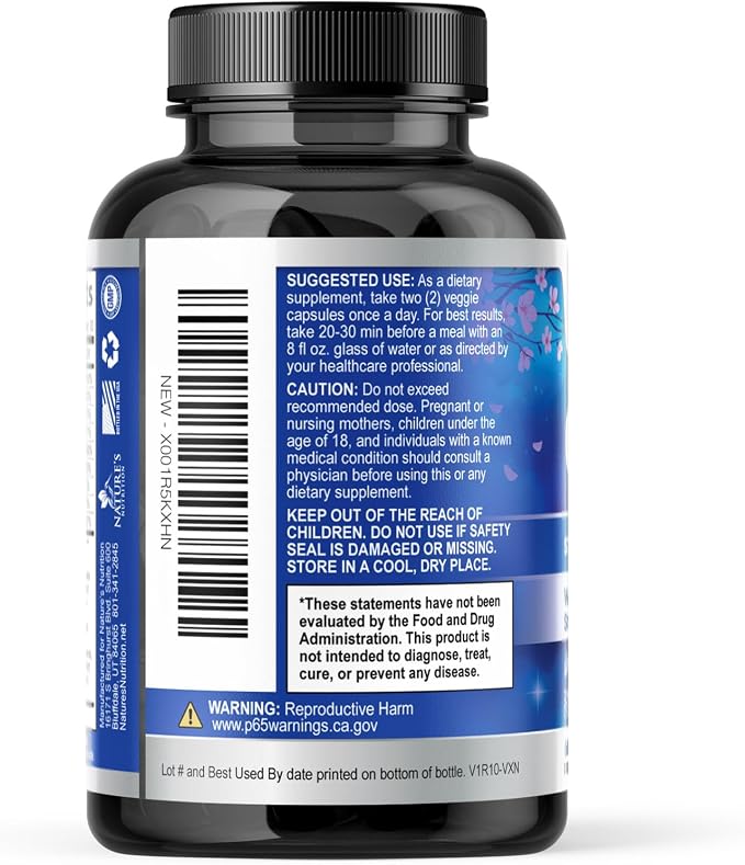 Stress Support Supplement - Extra Strength Ashwagandha, GABA, Magnesium, L-Theanine for Relief - Supports Mood & Focus - Naturally Calm, Unwind & Relax - Eases Tension & Nervousness - 60 Capsules