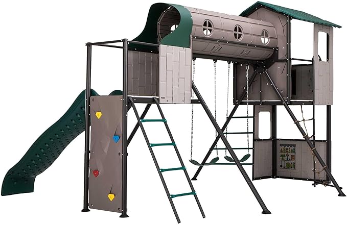 Lifetime Adventure Tunnel Swing Set Playset