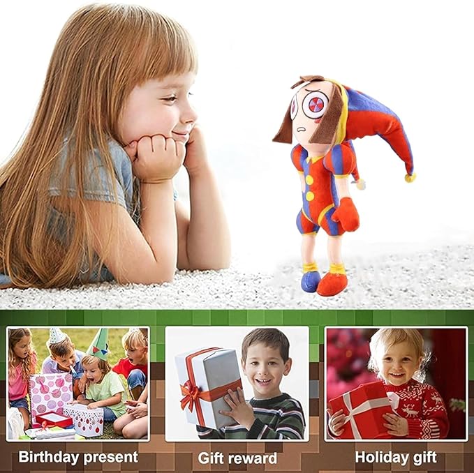 The Amazing Digital Circus Plush,11.8" Pomni Plushies Toy Gift, Cute Stuffed Figure Doll for Kids and Adults, Birthday Halloween Christmas Choice for Boys Girls