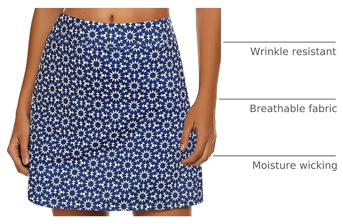 Ekouaer Women's Active Performance Skort Lightweight Skirt for Golf Tennis | Built-in Shorts, A Line, High Waisted, Tummy Control, Pickleball, Running, Workout, Sports, Skorts for Woman