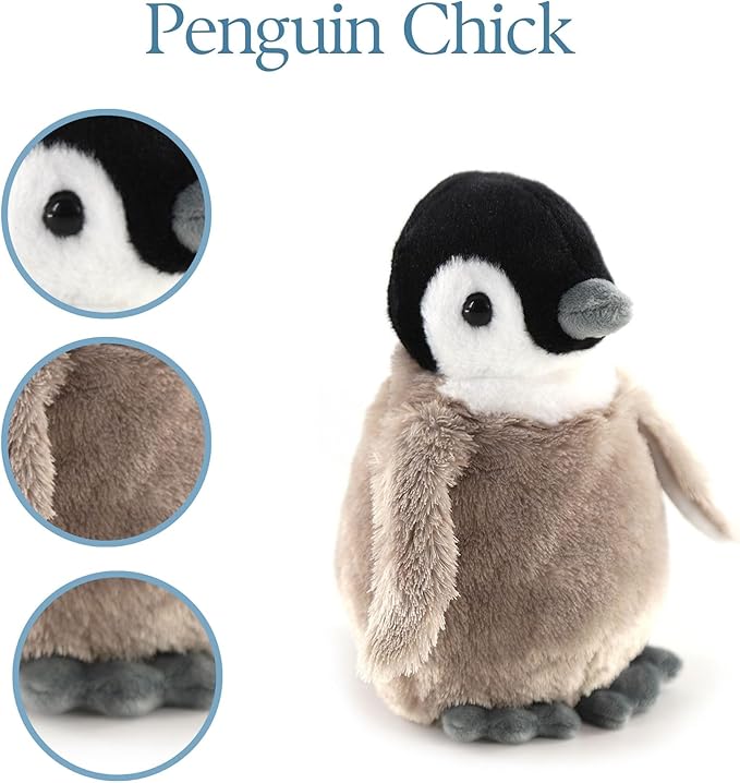 The Petting Zoo Penguin Chick Stuffed Animal Plushie, Gifts for Kids, Scoopz Animals, Penguin Chick Plush Toy, 8 inches