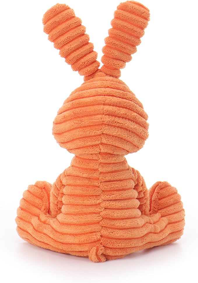 Apricot Lamb Orange Corduroy Bunny Stuffed Animals for Kids, Soft Cute Plush Toys for Baby Girl and Boy, 9 Inches
