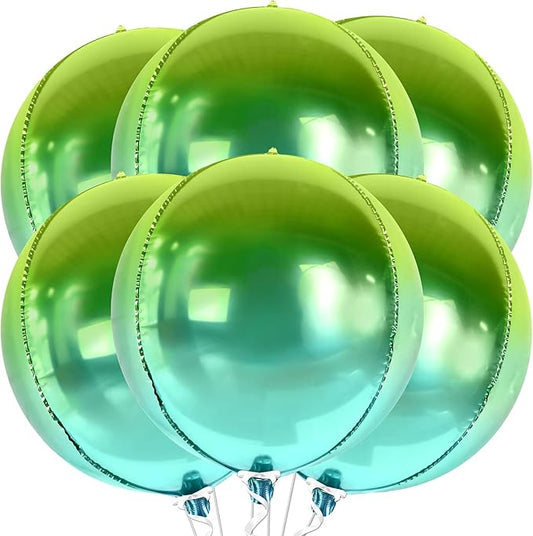 KatchOn, Gradient Green Balloons - 22 Inch, Pack of 6 | XtraLarge Green Foil Balloons for Green Birthday Decorations, Tropical Party Decorations, Eid Decor, Graduation Decorations 2026