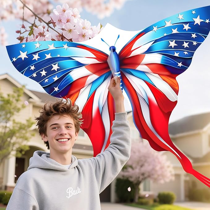 New Butterfly Kites for Kids & Adults,Easy to Fly Kite,Best Kite for Beginners,Kites for Kids Age 4-8,Large Beach Kite